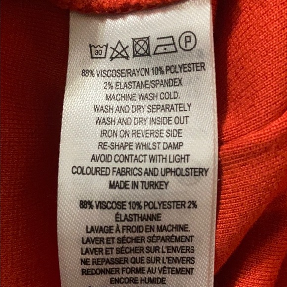 French Connection Orange midi dress - Picture 4 of 4